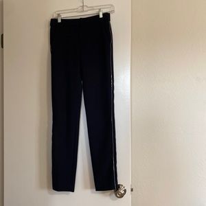 Rebecca Taylor navy pant with zipper detail